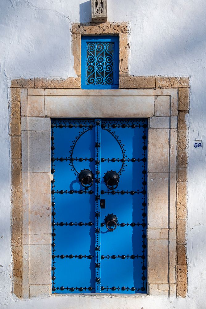Sidi Bou Said, Tunisia, Africa. A picturesque doorway in town.